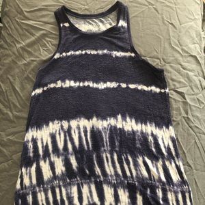 Blue and white tank top